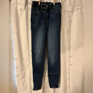 Dark wash skinny jeans